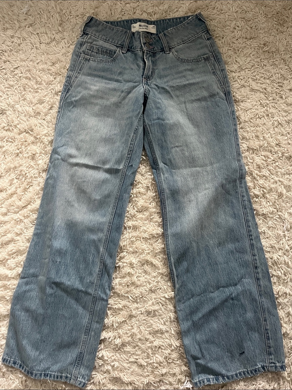 Hollister Women’s Light Blue Straight Leg Jeans